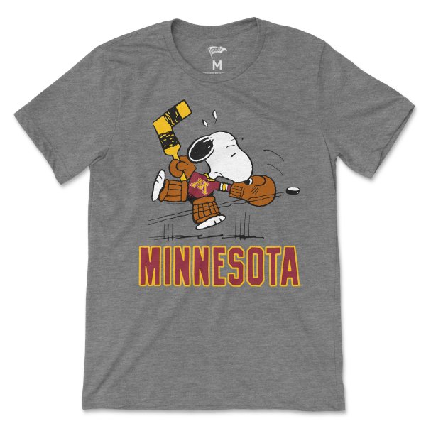 Streaker Sports University of Minnesota Snoopy & Woodstock T-Shirt